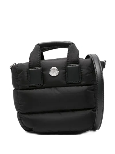 Moncler Mini Caradoc Quilted Shoulder Bag In Black