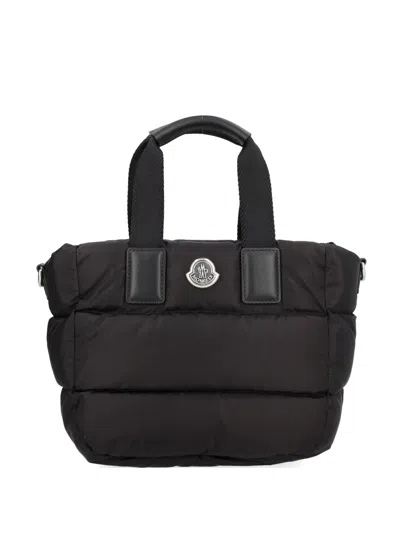 Moncler Mini Caradoc Quilted Top-handles Tote Bag In Black