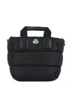 Moncler Micro Shoulder Bag With Quilted Design And Removable Strap In Black