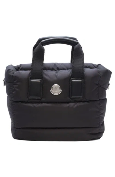 Moncler Borsa A Mano Caradoc Mini In Tessuto Nero Donna In Black