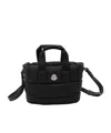 Moncler Borsa A Mano Caradoc Mini In Tessuto Nero Donna In Black