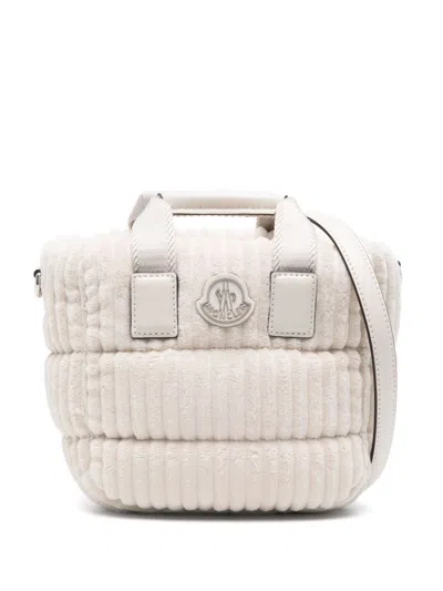 Moncler Mini Caradoc Tote Bag In 20n - Cream