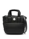 Moncler Micro Shoulder Bag With Quilted Design And Removable Strap In Black