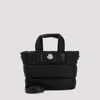 Moncler Mini Caradoc Black Polyamide Tote Bag In Black