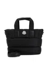 Moncler Mini Caradoc Black Polyamide Tote Bag In Black