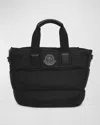 Moncler Mini Caradoc Quilted Nylon Tote Bag In Black