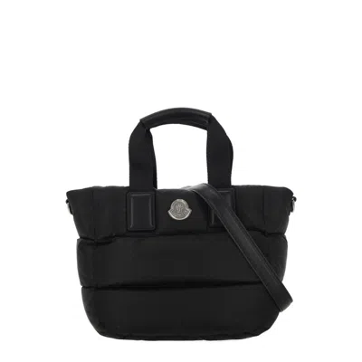 Moncler Mini Caradoc Tote Bag In Black