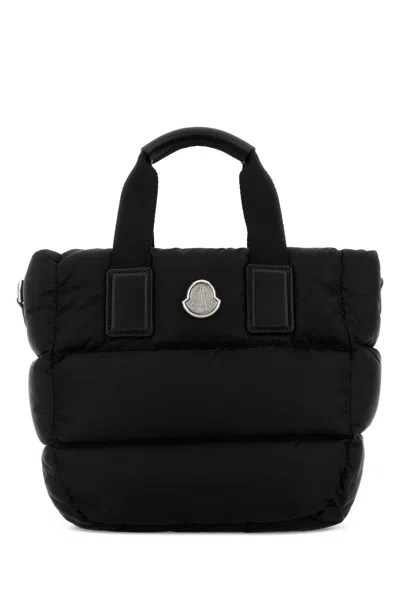 Moncler Borsa A Mano Caradoc Mini In Tessuto Nero Donna In Black