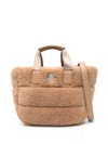 Moncler Mini Caradoc Tote Bag In Brown