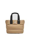 Moncler Mini Caradoc Tote Bag In Brown