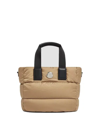 Moncler Mini Caradoc Tote Bag In Brown