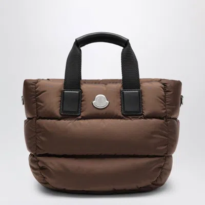 Moncler Mini Caradoc Tote Bag In Brown
