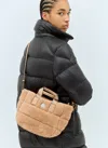 Moncler Mini Caradoc Tote Bag In Camel