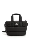 Moncler Borsa A Mano Caradoc Mini In Tessuto Nero Donna In Gray