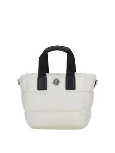 Moncler Mini Caradoc Tote Bag Natural In White