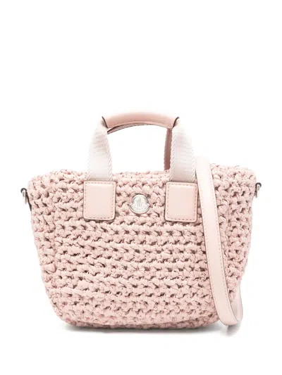 Moncler Mini Caradoc Tote Bag In Pink