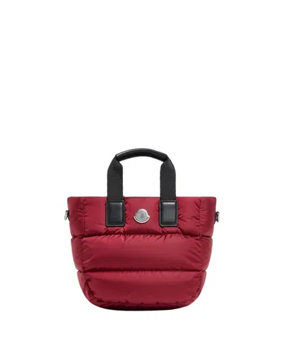 Moncler Mini Caradoc Tote Bag In Red