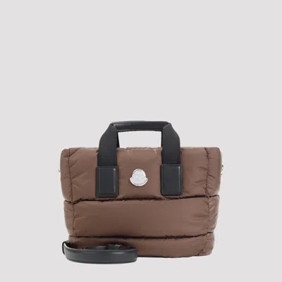 Moncler Mini Caradoc Tote Handbag In Brown