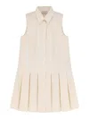 Moncler Women Cotton And Silk Mini Chemisier Dress