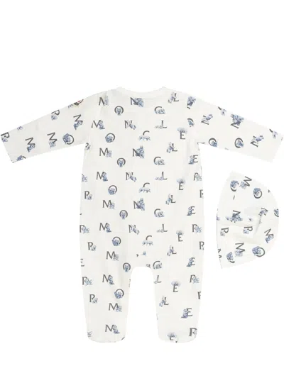 Moncler Mini Cotton Fantasy Suit For Newborns In Fantasia