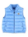 Moncler Mini Down Vest With Packable Design In Blue