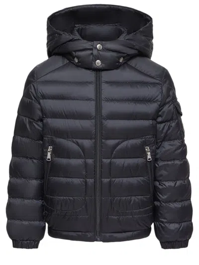 Moncler Mini Down-filled Jacket With Detachable Hood For Boys In Blue