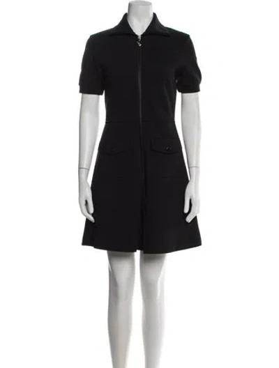 Pre-owned Moncler Mini Dress In Black