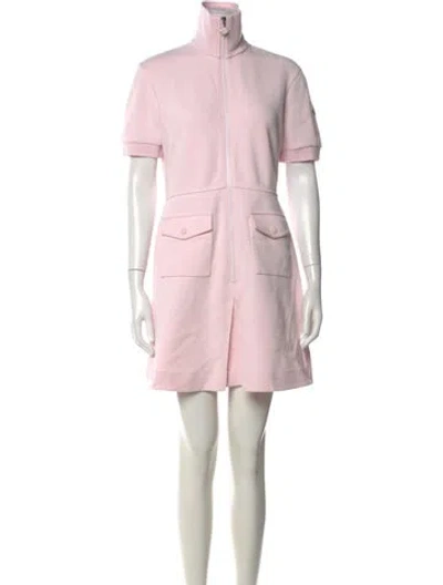 Pre-owned Moncler Mini Dress In Pink