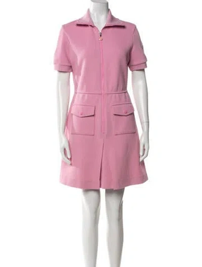 Pre-owned Moncler Mini Dress In Pink