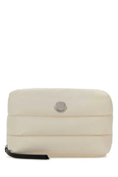 Moncler Mini Fabric Beauty Case 26cm In White