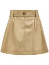 Moncler Women Pleated Mini Skirt In Neutrals