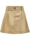 Moncler Women Pleated Mini Skirt In Neutrals