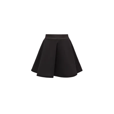 Moncler Kids' Mini-jupe Évasée En Coton In Black