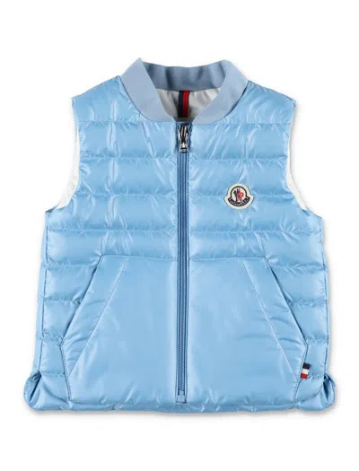 Moncler Mini Kid's Down-filled Gilet In Blue
