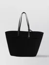 Moncler Mini Leather Tote Bag With Key Chain In Black