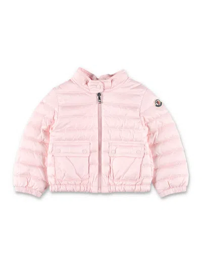 Moncler Mini Lightweight Down Jacket For Girls In Pink
