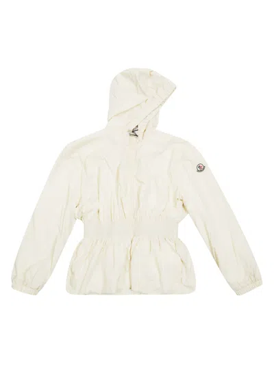 Moncler Mini Lightweight Parka In White