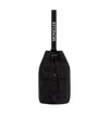 Moncler Mini Logo-patch Bucket Bag In Black