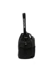 Moncler Mini Logo-patch Bucket Bag In Schwarz