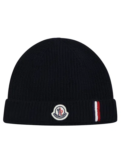 Moncler Mini -style Hat For Baby In Blu