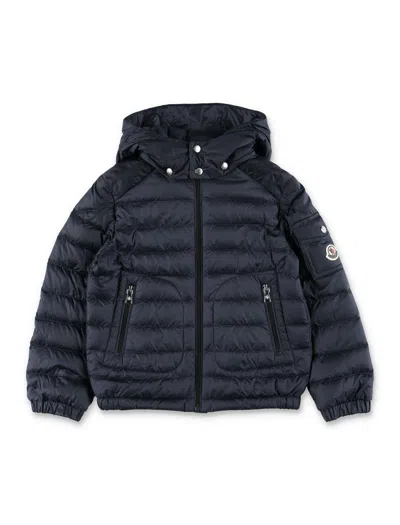 Moncler Mini P26 Coat For Boys In Blue
