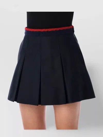 MONCLER MINI PLEATED SKIRT CONTRASTING WAISTBAND