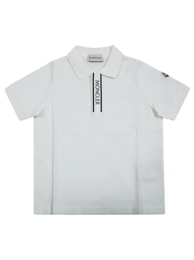 Moncler Mini Polo With Cut Sleeves In White