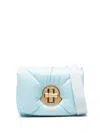 Moncler Mini Puf Cross Body Bag In Blue