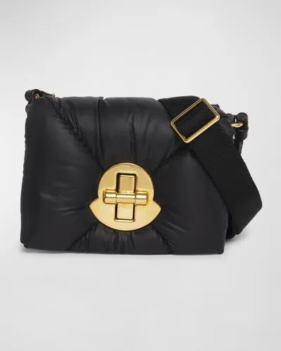 Moncler Mini Puf Crossbody Bag In Black