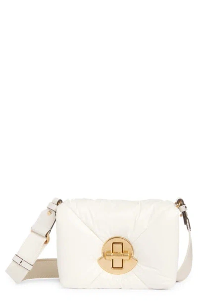 Moncler Mini Puf Quilted Nylon Crossbody Bag In White