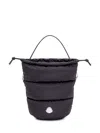 Moncler Caradoc Fabric Bucket Bag With Adjustable Strap In Black