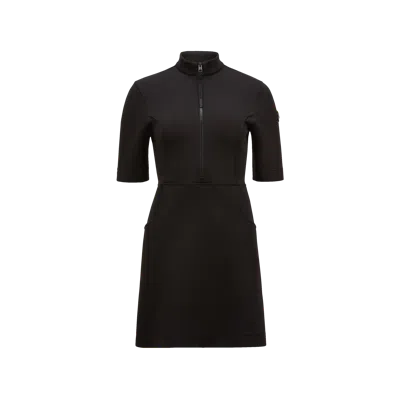 Moncler Year Of The Snake Patch Neoprene Mini Dress Black
