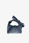 Moncler Mini Sack Denim Bag In Denim