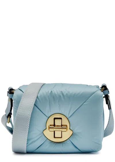 Moncler Mini Shell Cross-body Bag In Blue